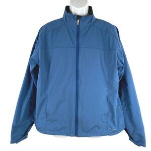 L.L. Bean Jacket Mens XL Blue Full‎ Zip Nylon Outdoor Hiking Camping CJ-1745